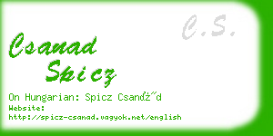 csanad spicz business card